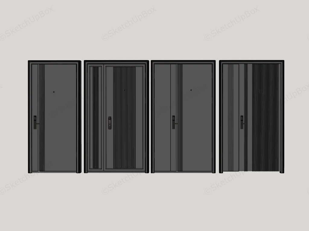 Modern Security Doors sketchup model preview - SketchupBox