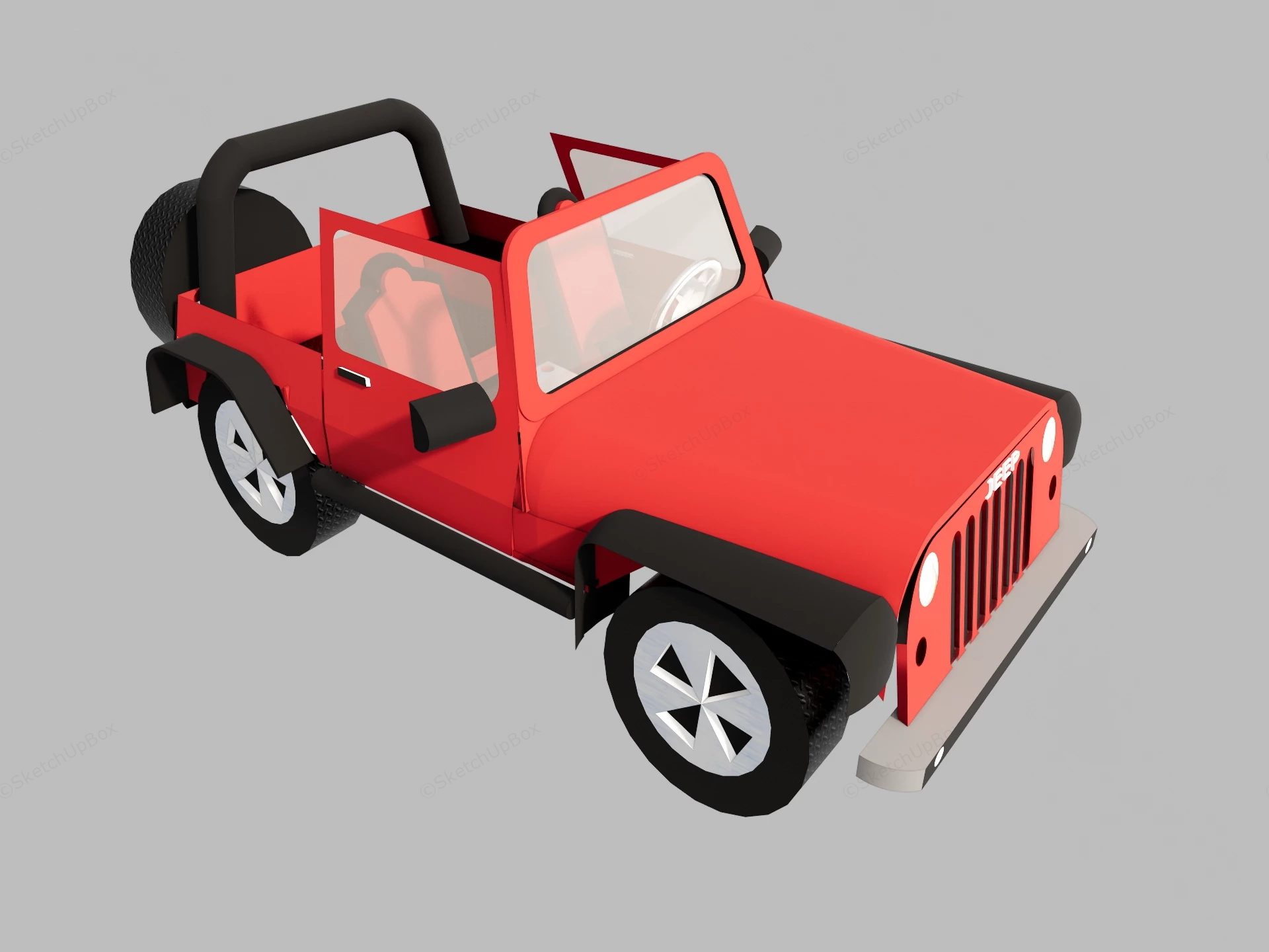 Jeep Off Road Vehicle sketchup model preview - SketchupBox