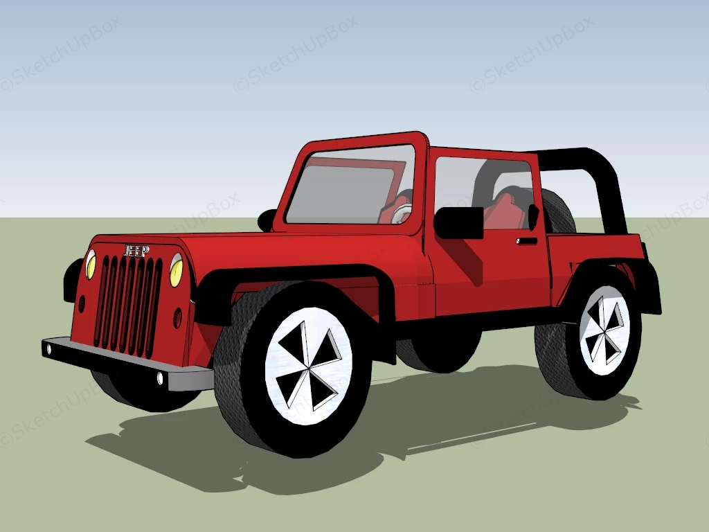 Jeep Off Road Vehicle sketchup model preview - SketchupBox