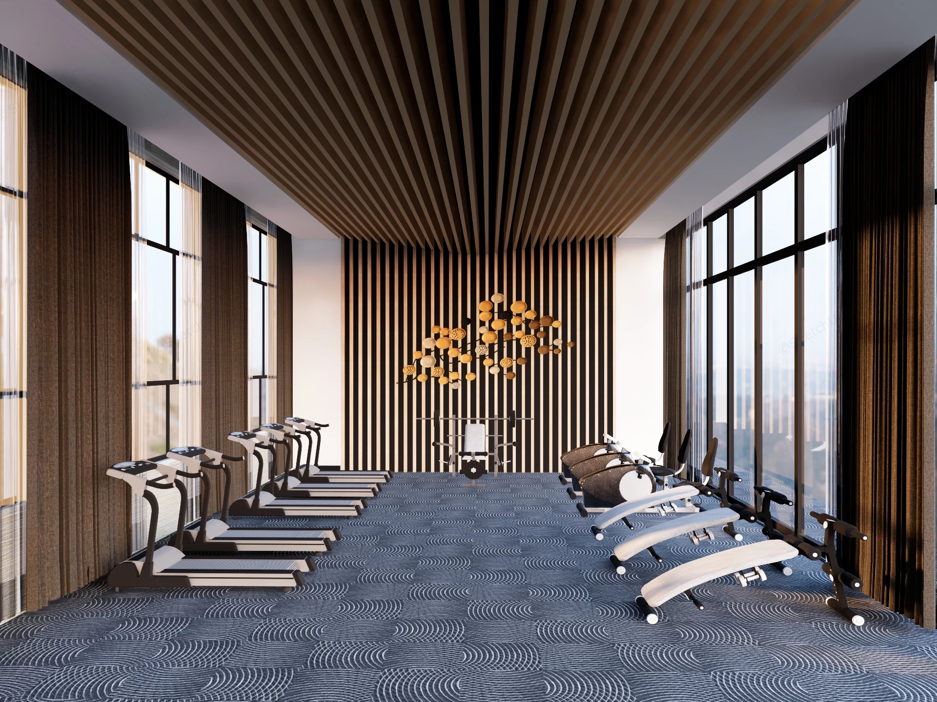 Office Gym Equipment sketchup model preview - SketchupBox
