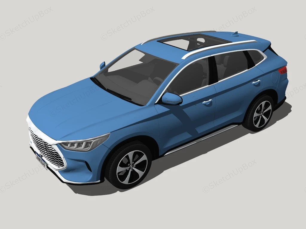 BYD Song Plus DMI I sketchup model preview - SketchupBox