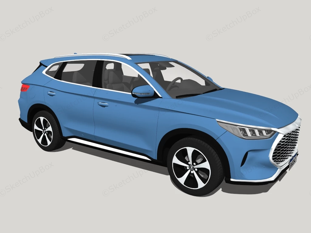 BYD Song Plus DMI I sketchup model preview - SketchupBox