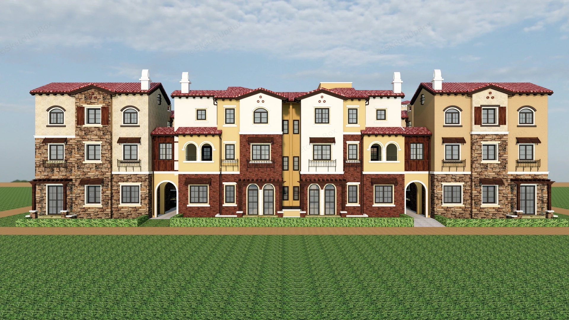 Residence Area House sketchup model preview - SketchupBox