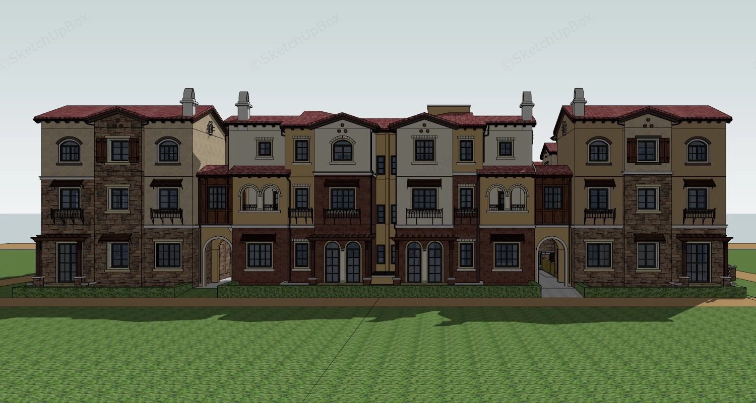 Residence Area House sketchup model preview - SketchupBox