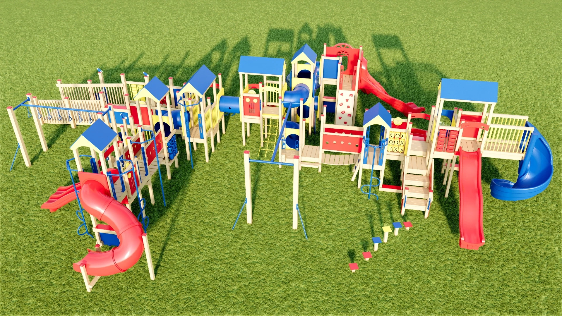 Large Outdoor Playset For Kids sketchup model preview - SketchupBox