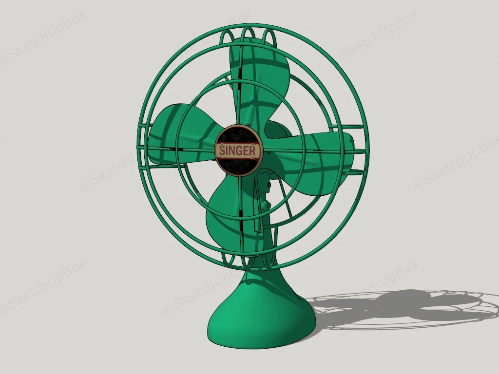 Vintage Singer Table Fan sketchup model preview - SketchupBox