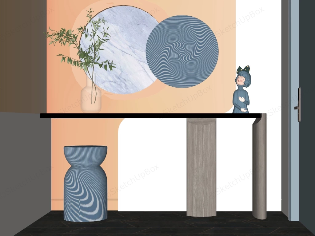 Entryway Accent Wall Ideas sketchup model preview - SketchupBox