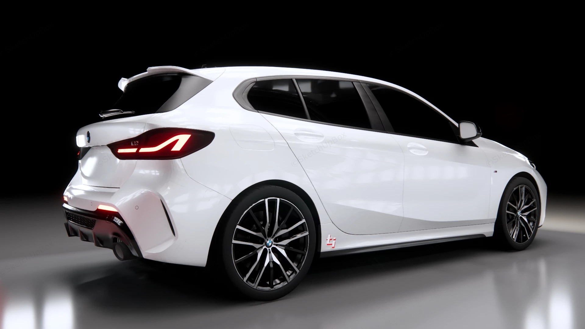 BMW 128ti sketchup model preview - SketchupBox