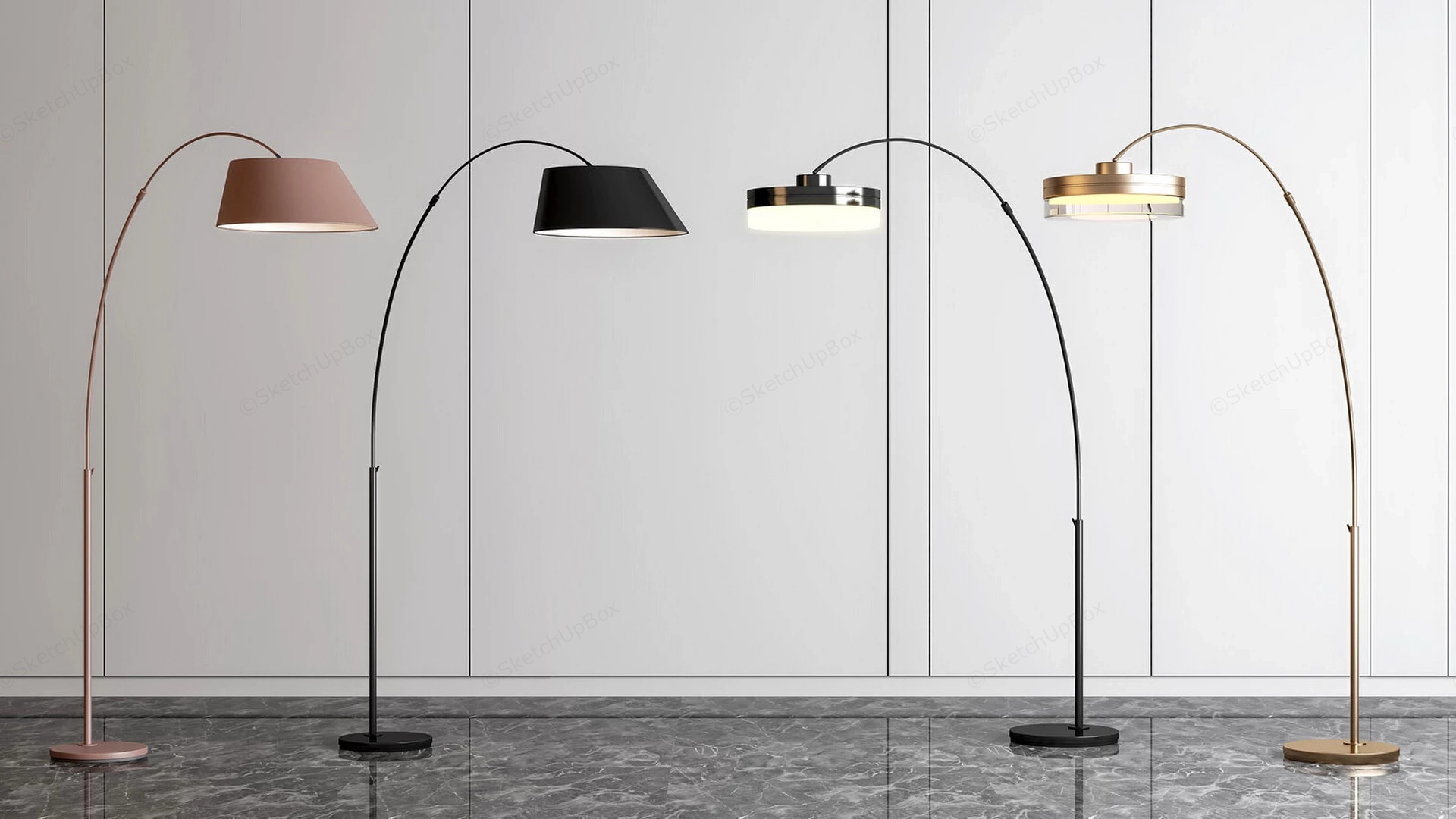 Fishing Floor Lamps sketchup model preview - SketchupBox