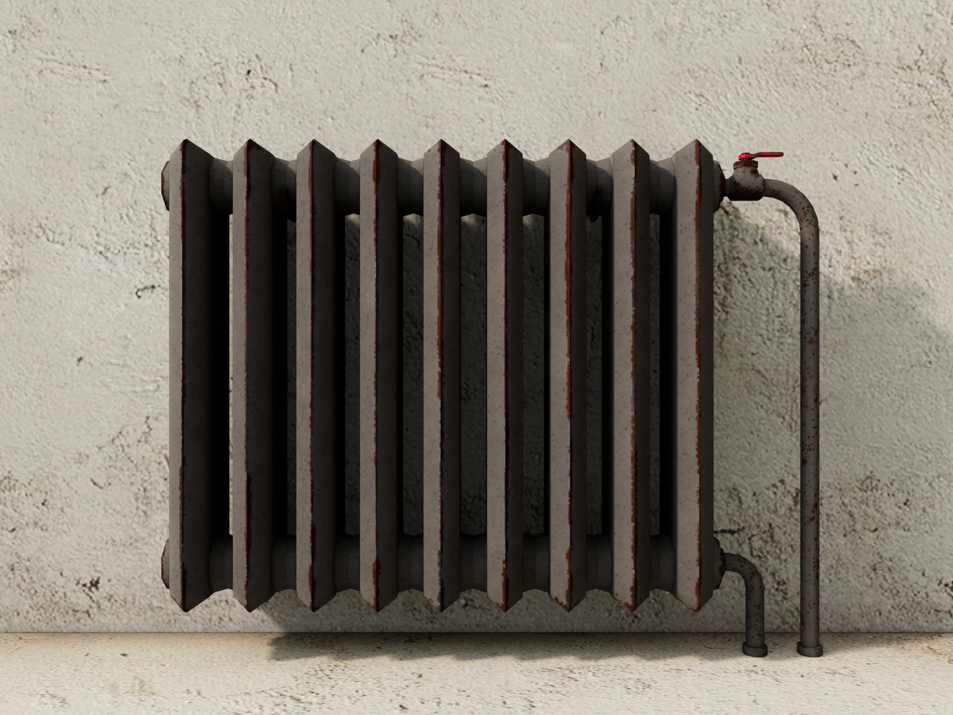 Antique Cast Iron Radiator sketchup model preview - SketchupBox