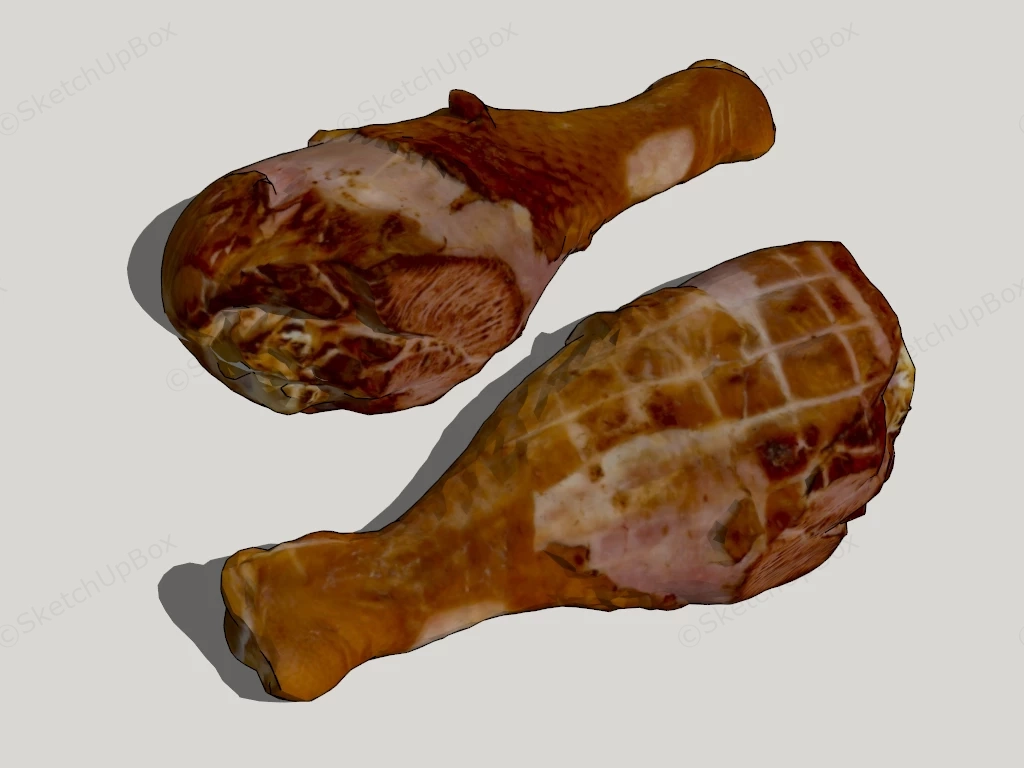 Roasted Chicken Legs sketchup model preview - SketchupBox