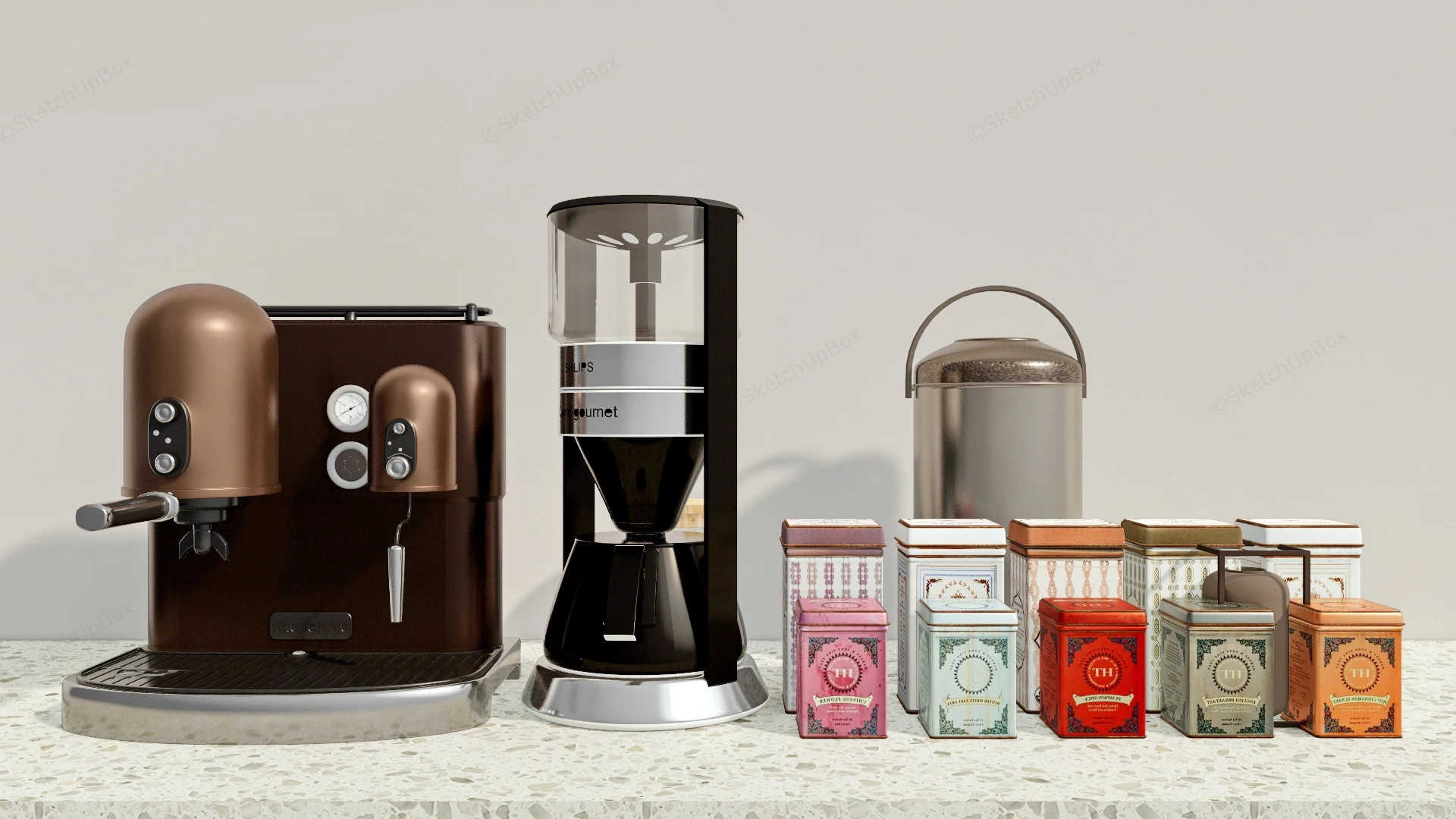 Coffee And Tea Machines sketchup model preview - SketchupBox