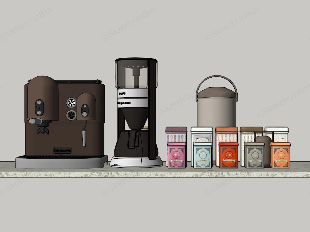 Coffee And Tea Machines sketchup model preview - SketchupBox