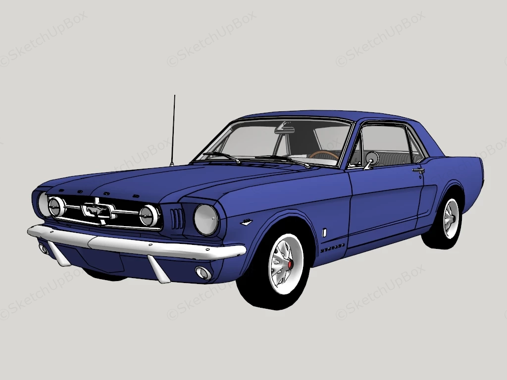 Ford Mustang 289 Coupe sketchup model preview - SketchupBox