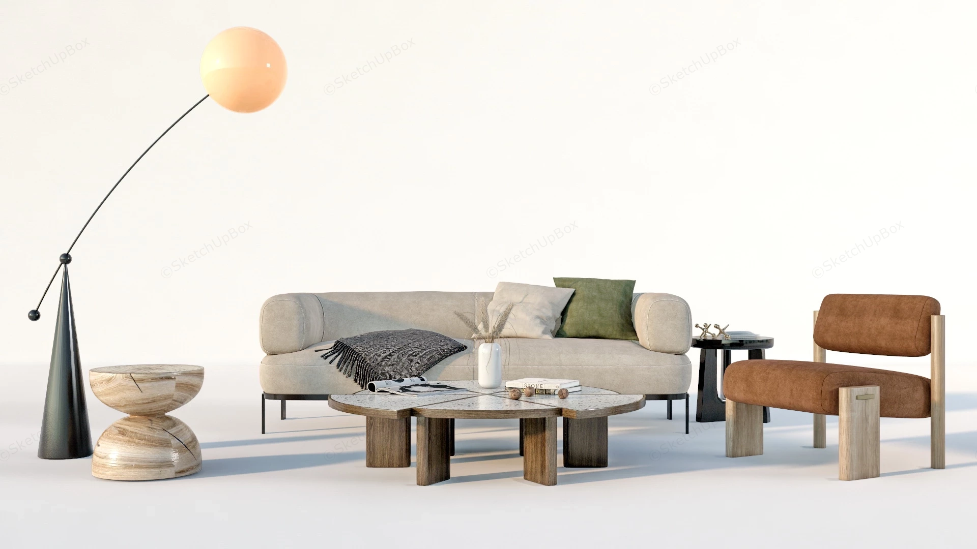 Small Living Room Furniture Ideas sketchup model preview - SketchupBox
