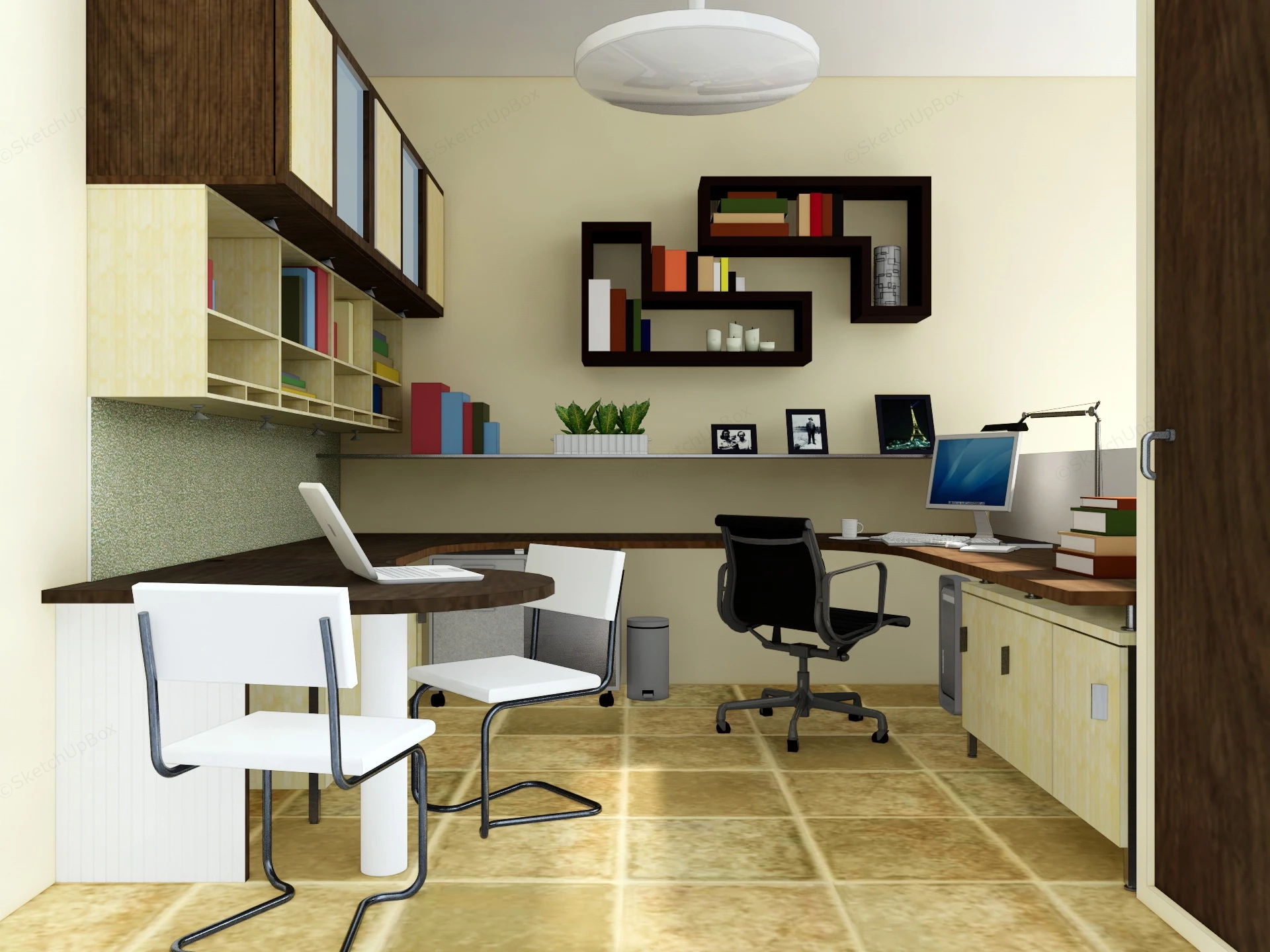 Home Office Design Ideas sketchup model preview - SketchupBox