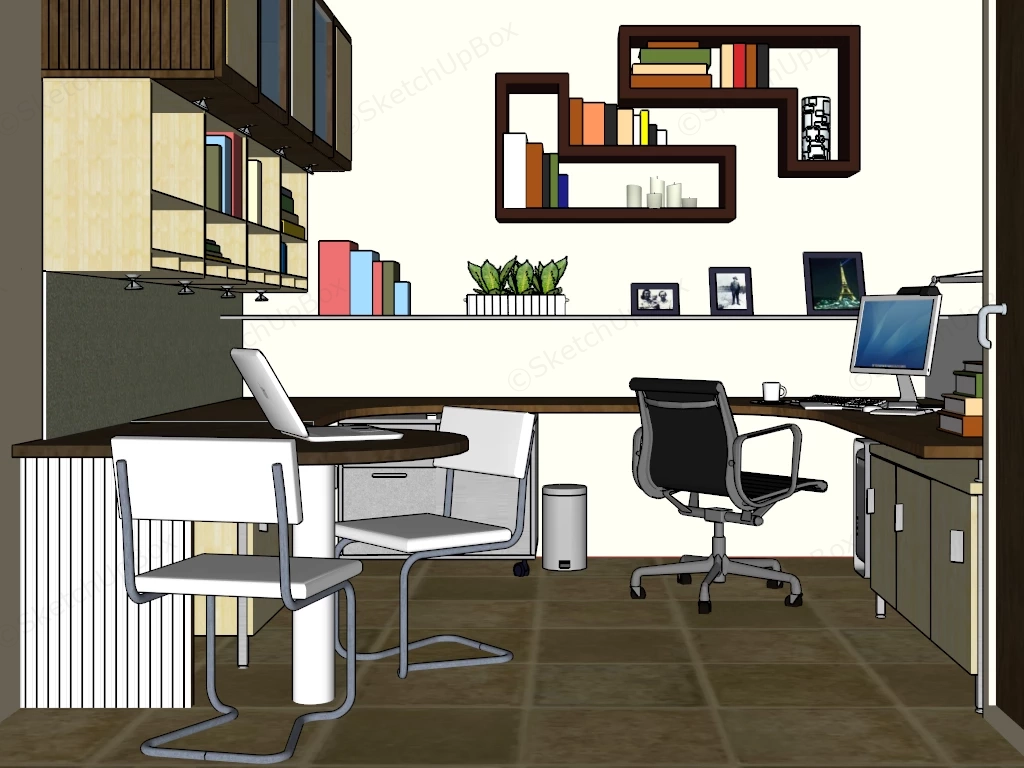 Home Office Design Ideas sketchup model preview - SketchupBox
