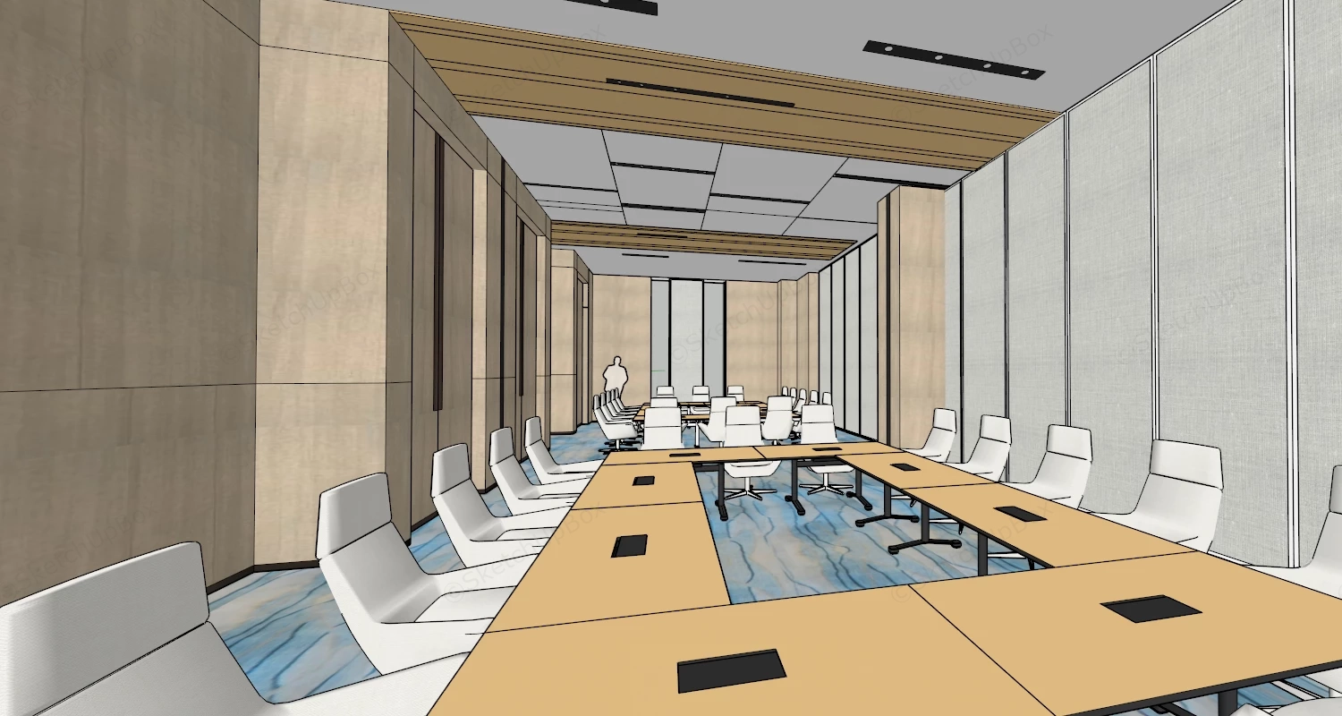 Large Conference Room sketchup model preview - SketchupBox