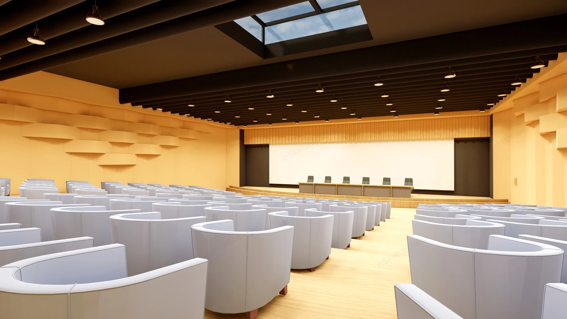 School Auditorium Design sketchup model preview - SketchupBox