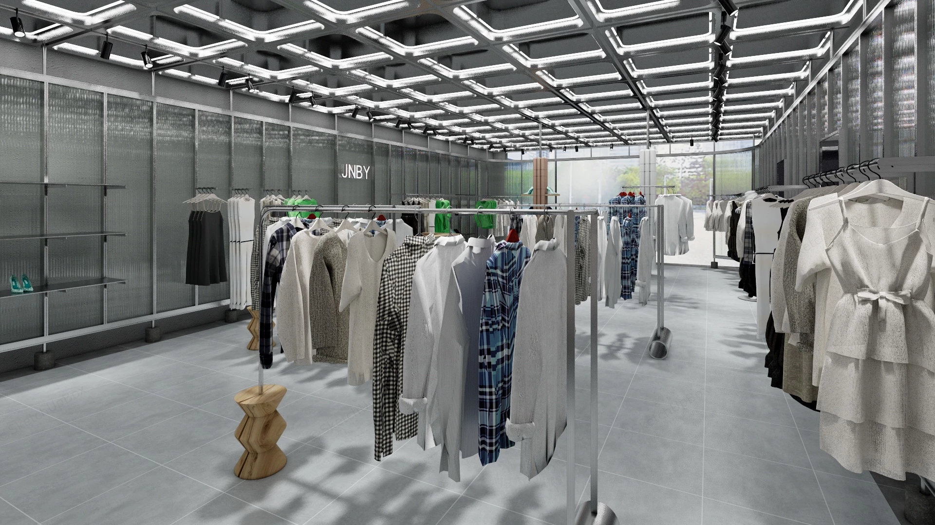 Boutique Clothing Store Interior sketchup model preview - SketchupBox