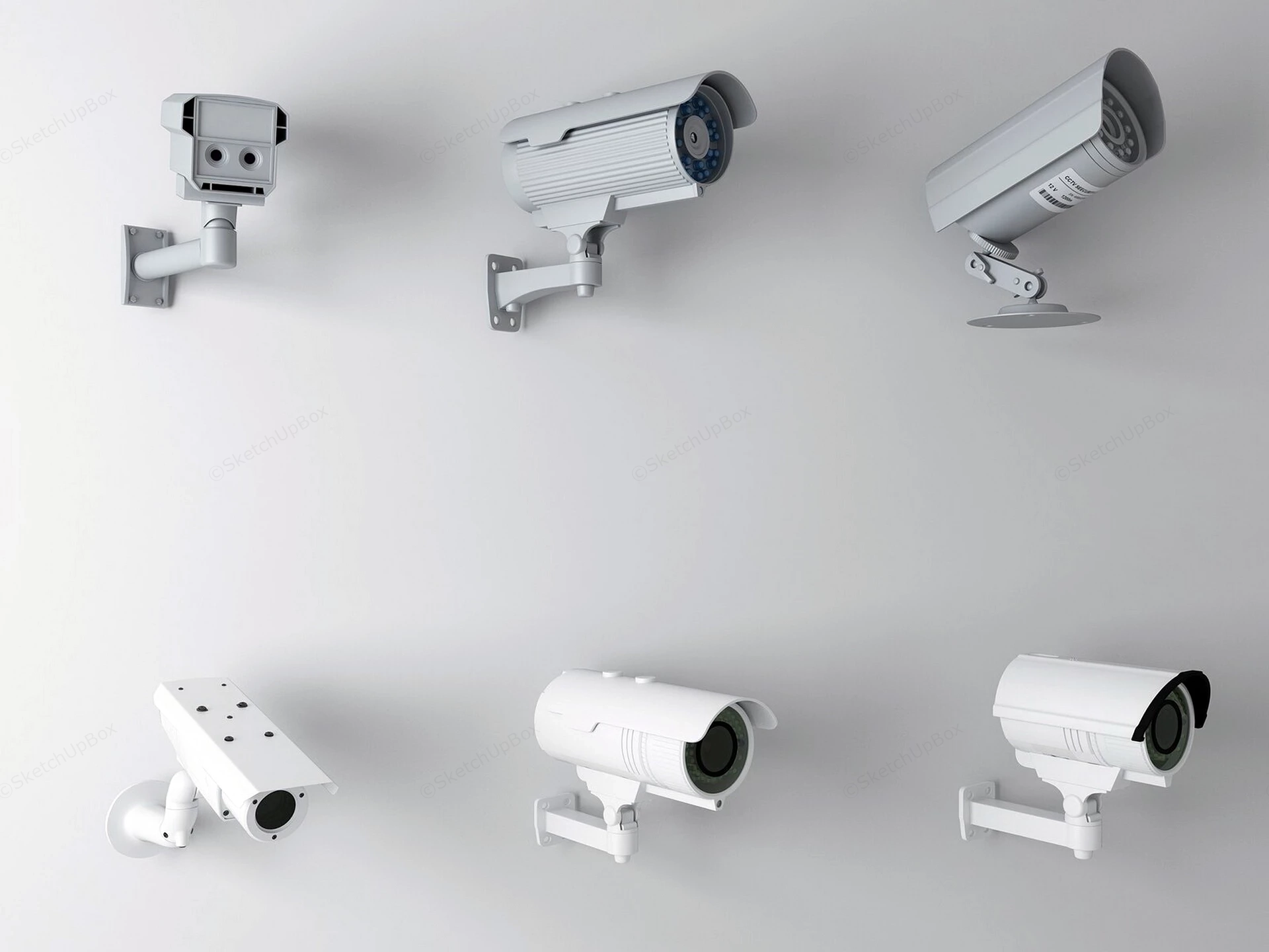 Outdoor CCTV Cameras sketchup model preview - SketchupBox