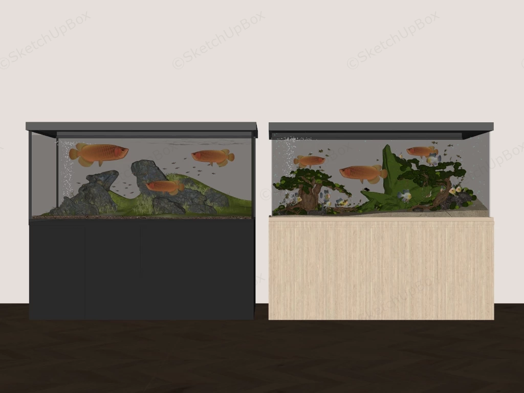Home Aquarium Aquascape Ideas sketchup model preview - SketchupBox
