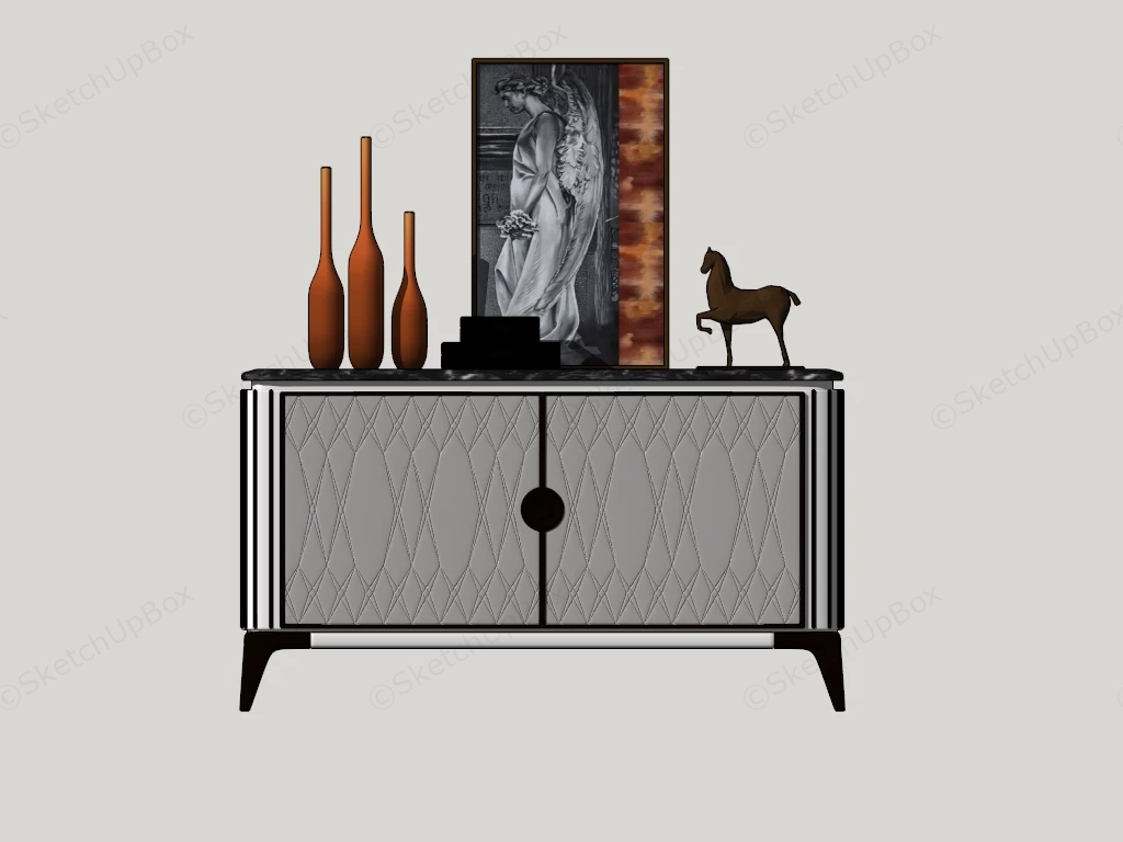 Modern Sideboard Buffet Accent Cabinet sketchup model preview - SketchupBox