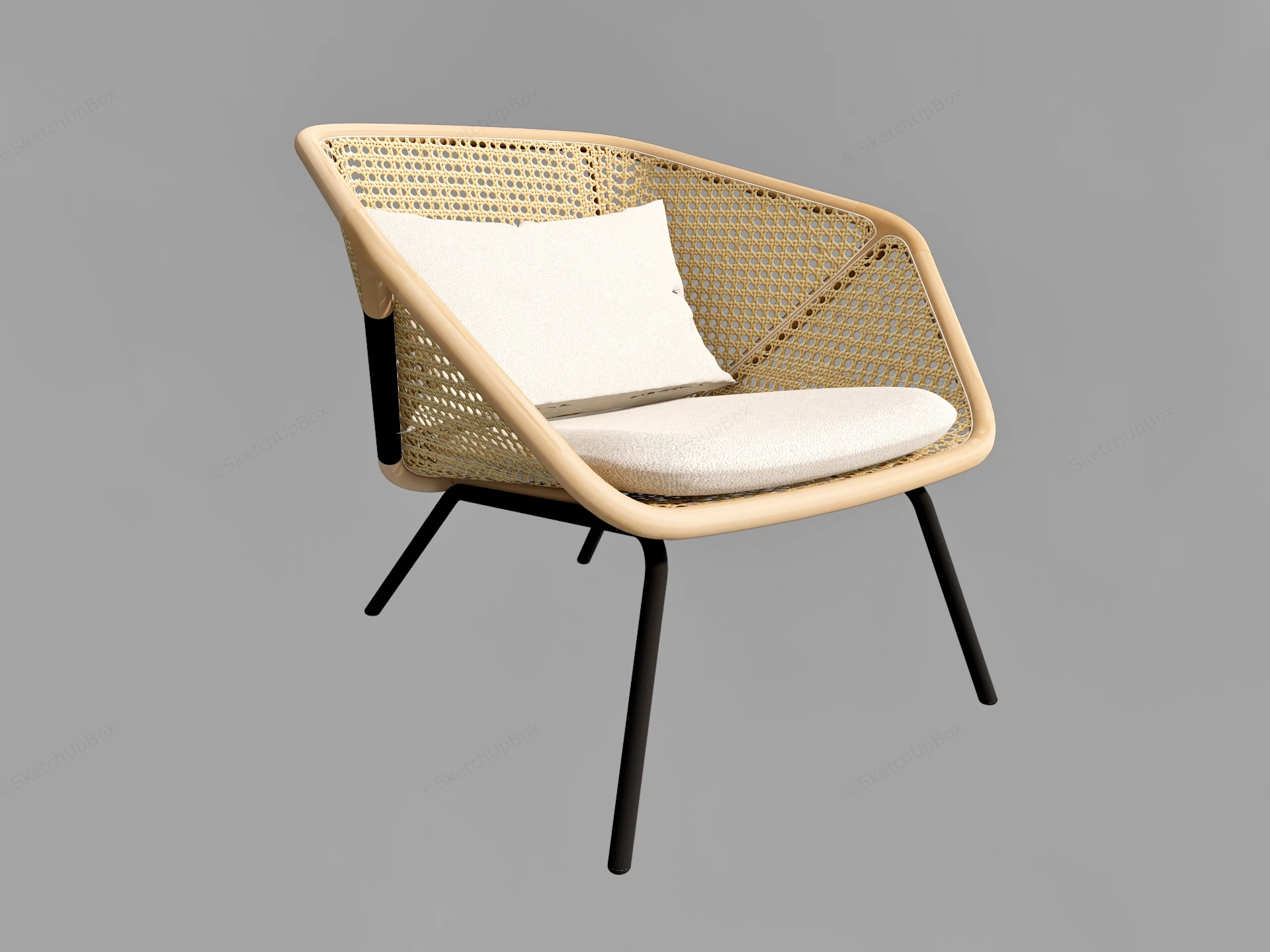 Rattan Patio Chair sketchup model preview - SketchupBox