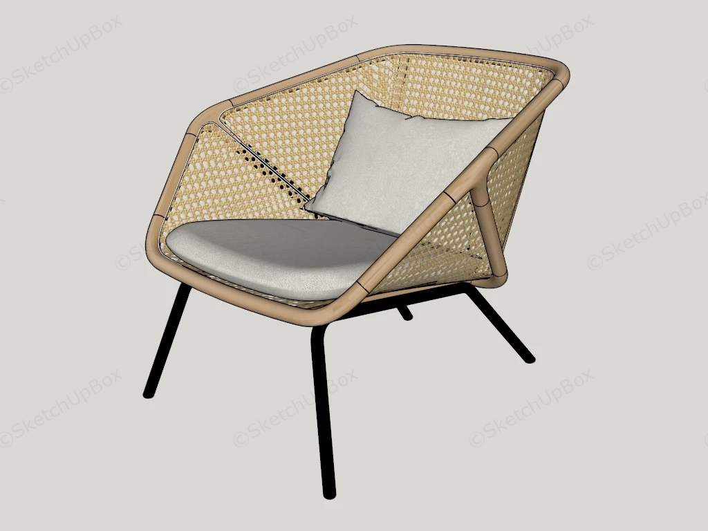 Rattan Patio Chair sketchup model preview - SketchupBox