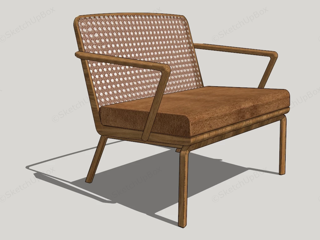 Outdoor Rattan Armchair sketchup model preview - SketchupBox