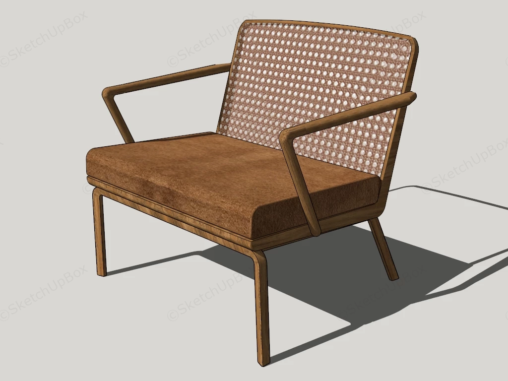 Outdoor Rattan Armchair sketchup model preview - SketchupBox
