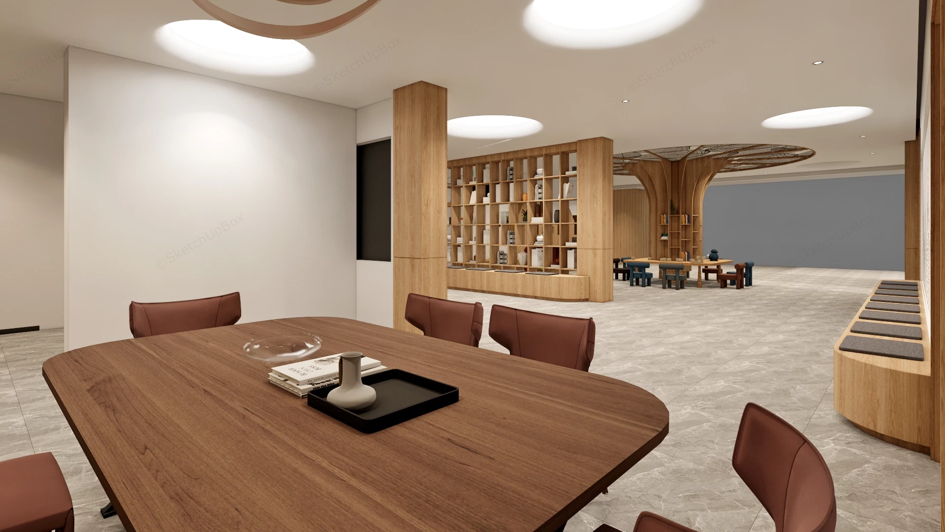 Community Library Reading Room sketchup model preview - SketchupBox