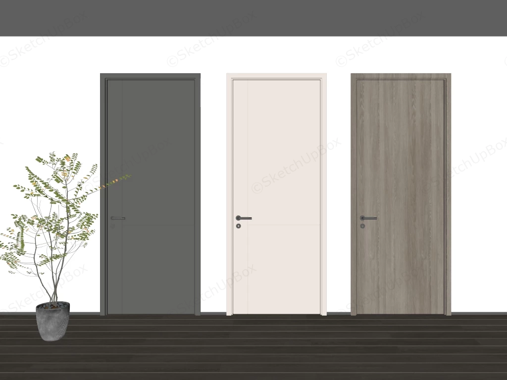 Contemporary Interior Doors sketchup model preview - SketchupBox