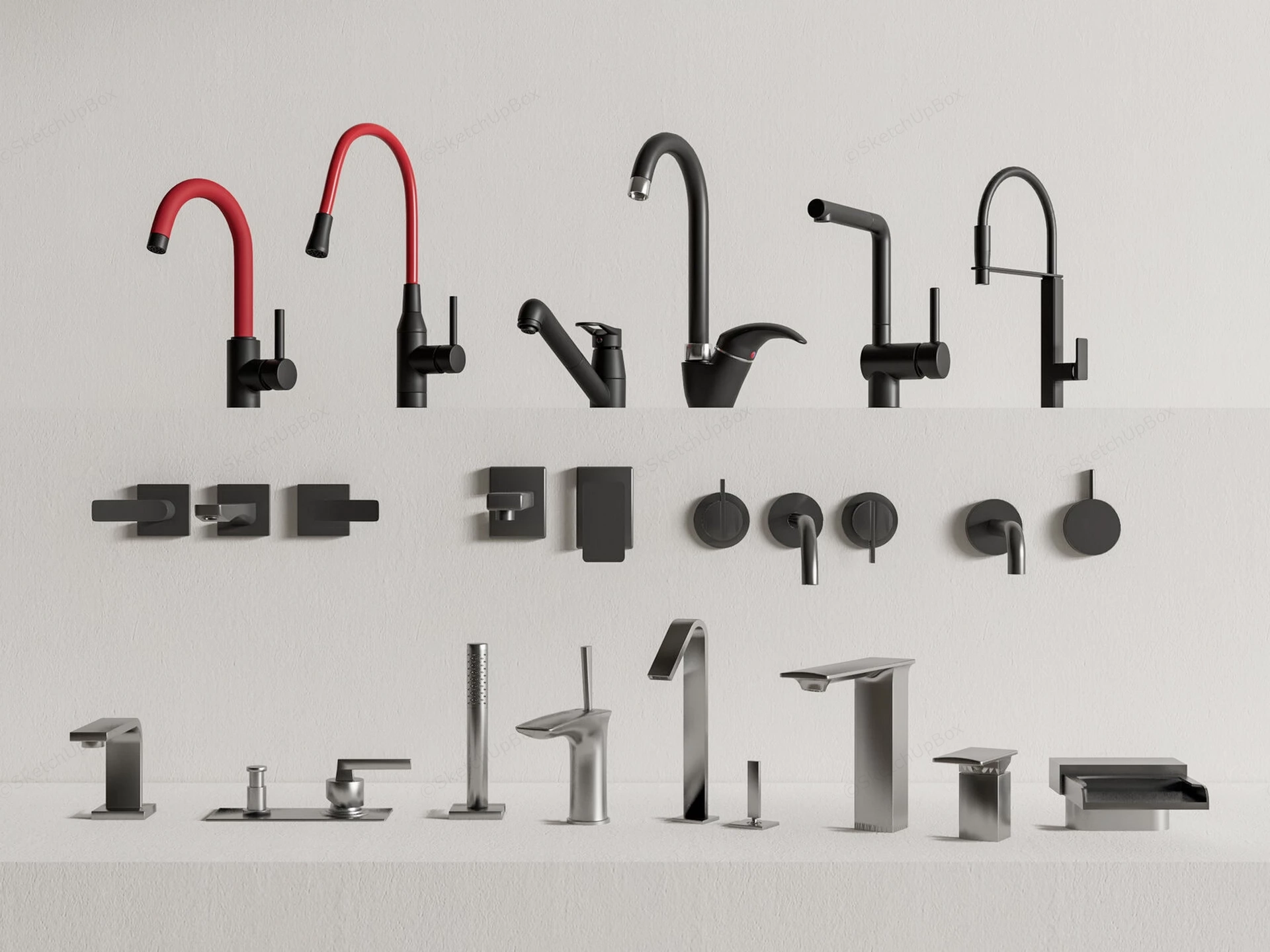 Kitchen & Bathroom Faucets sketchup model preview - SketchupBox