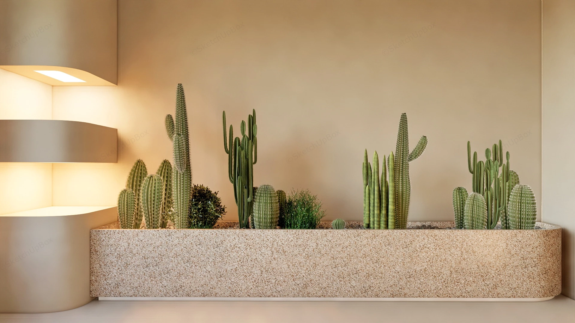 Indoor Cactus Garden sketchup model preview - SketchupBox