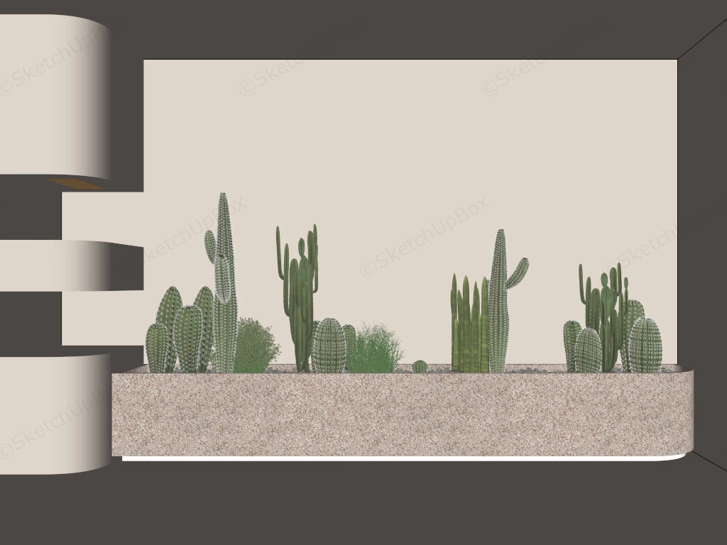 Indoor Cactus Garden sketchup model preview - SketchupBox
