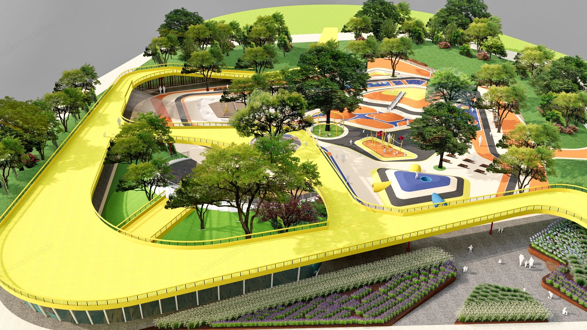 Adventure Park Playground Design sketchup model preview - SketchupBox