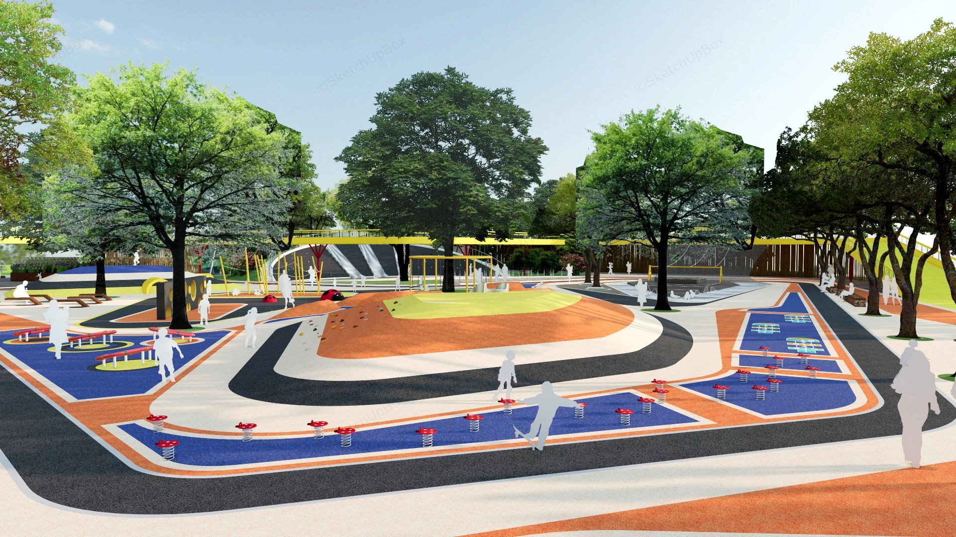 Adventure Park Playground Design sketchup model preview - SketchupBox