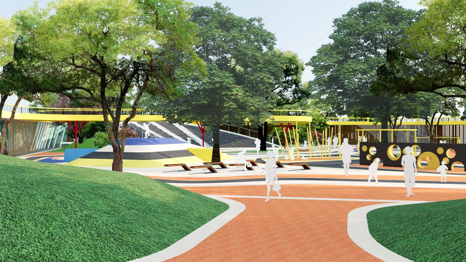 Adventure Park Playground Design sketchup model preview - SketchupBox