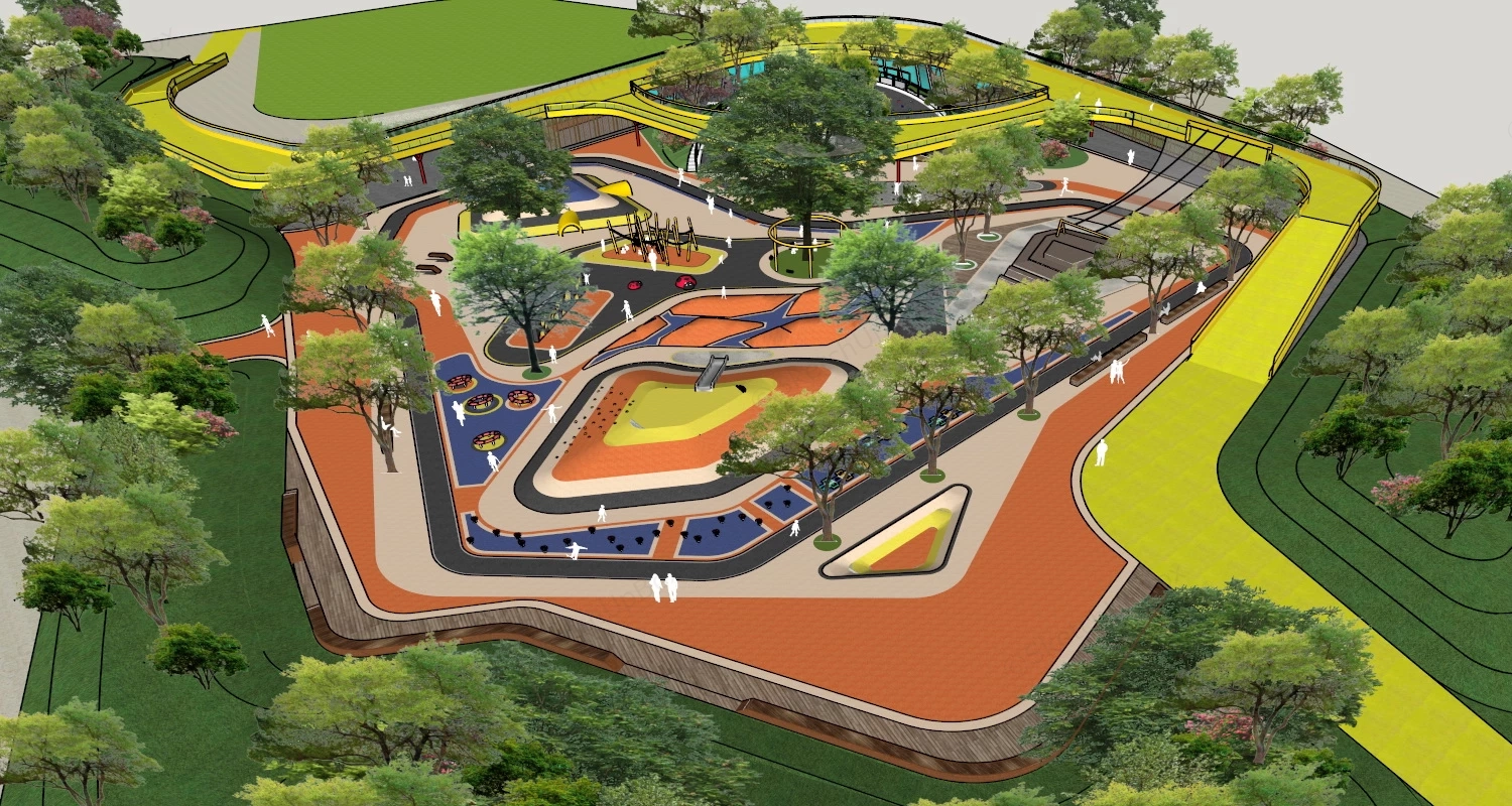 Adventure Park Playground Design sketchup model preview - SketchupBox
