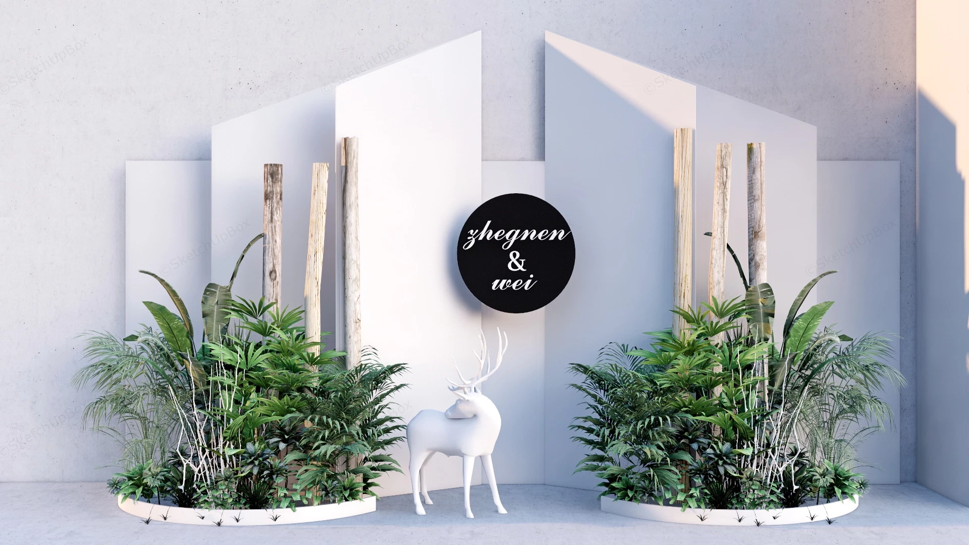 Wedding Reception Backdrop sketchup model preview - SketchupBox