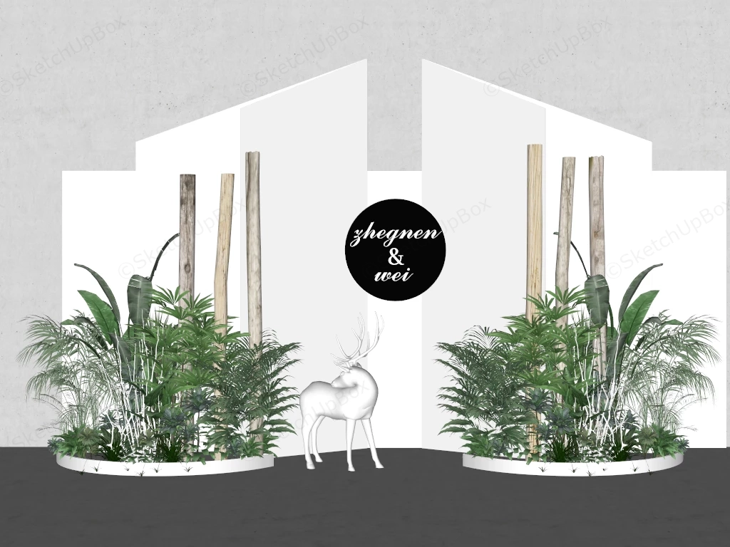 Wedding Reception Backdrop sketchup model preview - SketchupBox