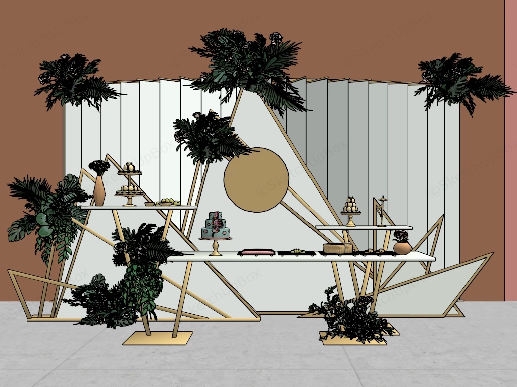 Wedding Reception Food Station Ideas sketchup model preview - SketchupBox