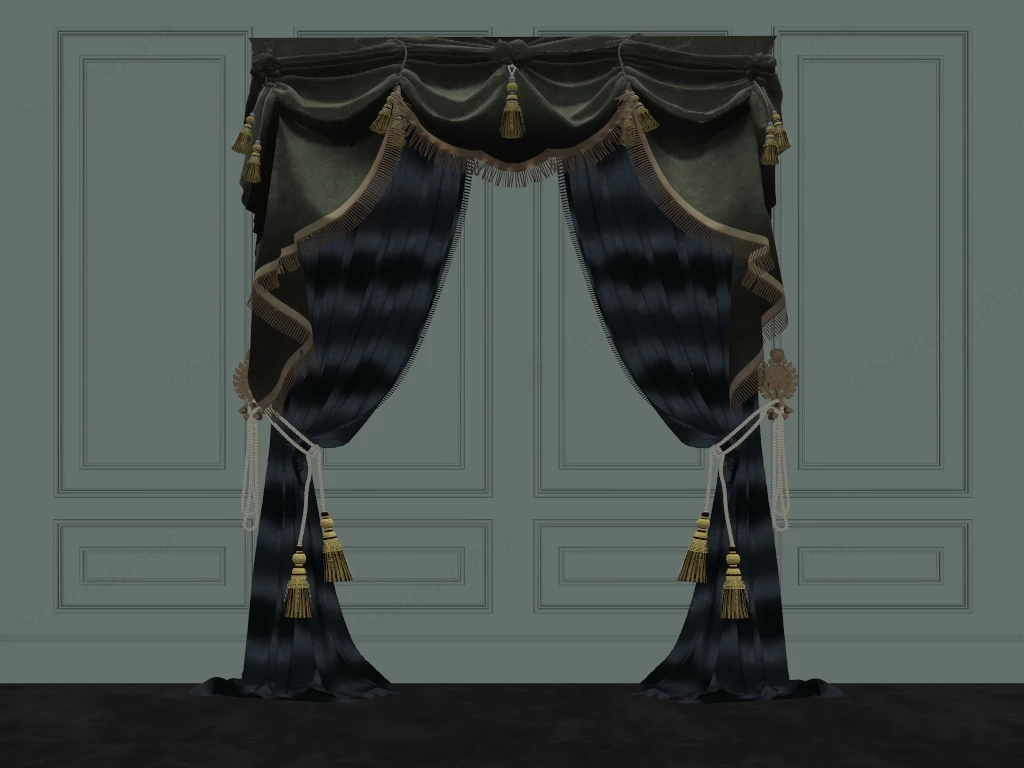 Luxury Curtain Design sketchup model preview - SketchupBox