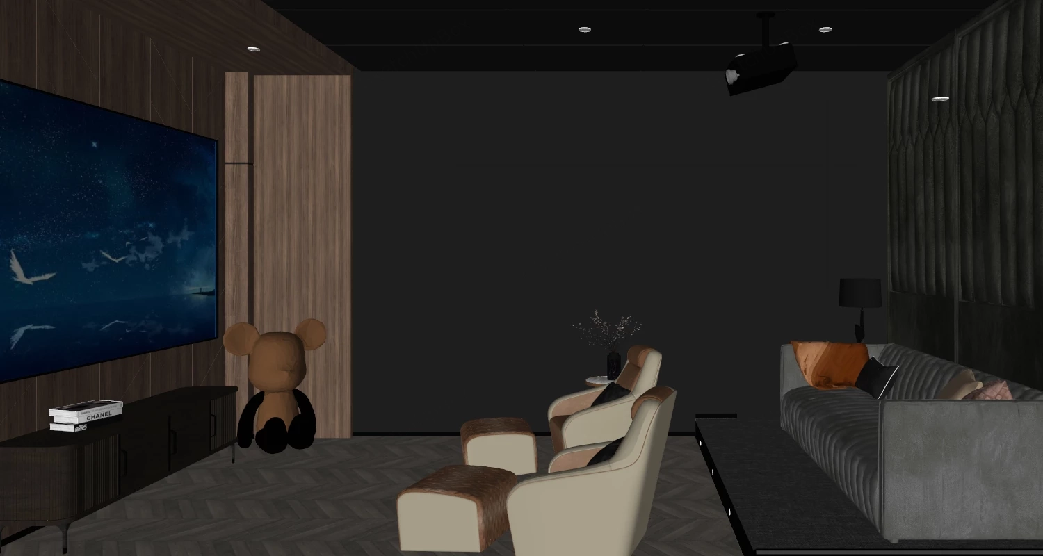 Home Theater Decor sketchup model preview - SketchupBox