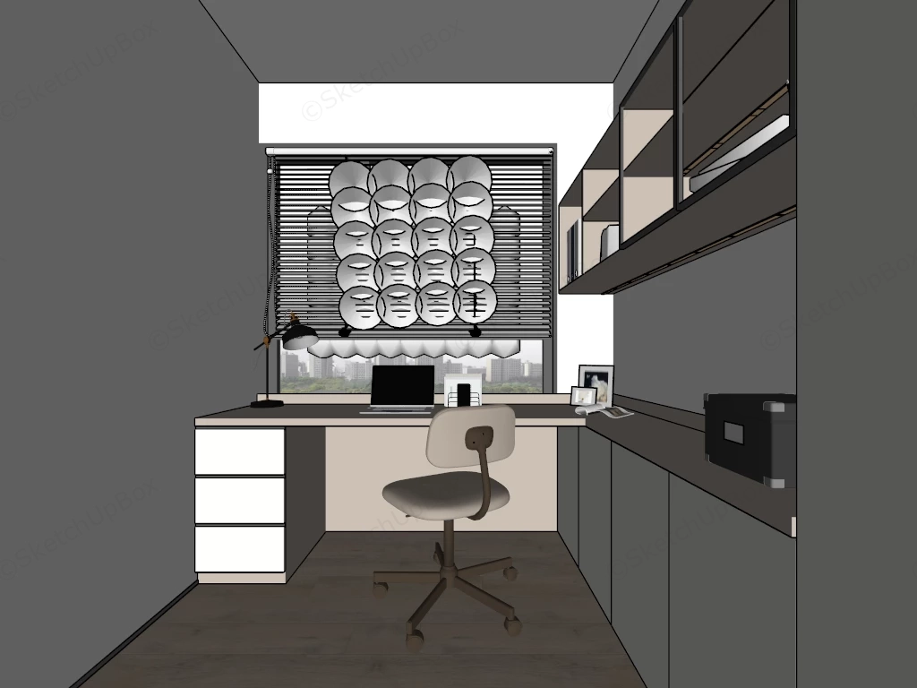 Tiny Home Office sketchup model preview - SketchupBox