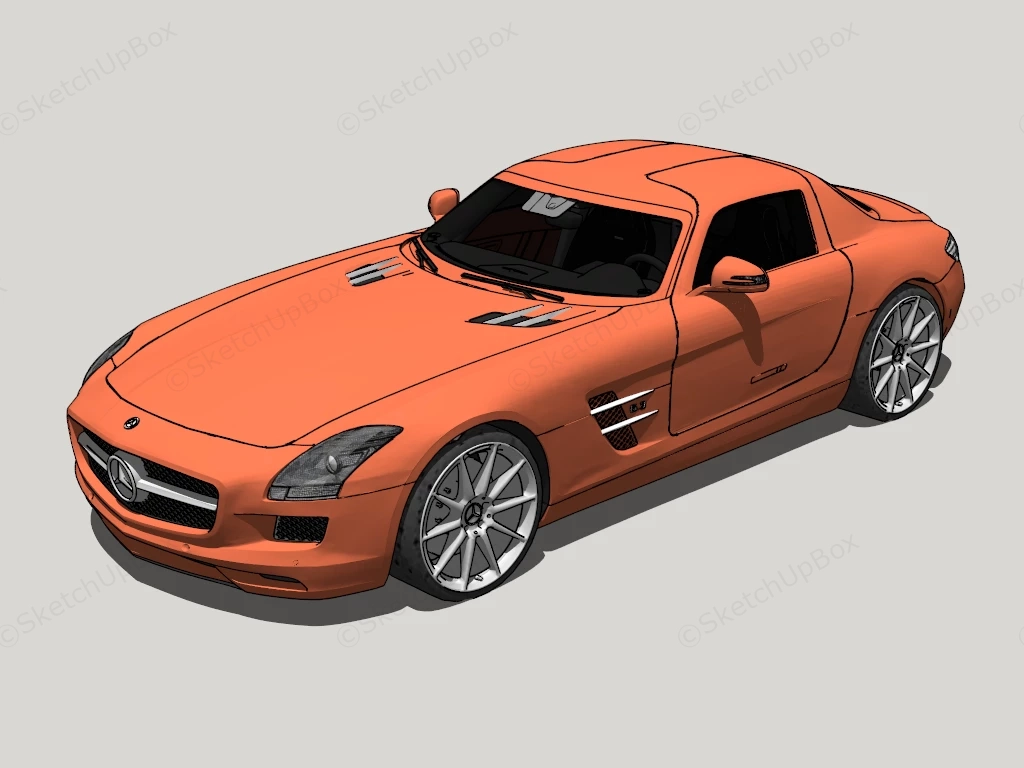 Mercedes Benz SLS AMG sketchup model preview - SketchupBox