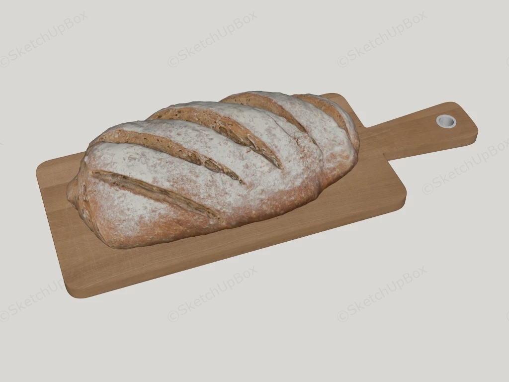 Bread On Plate sketchup model preview - SketchupBox