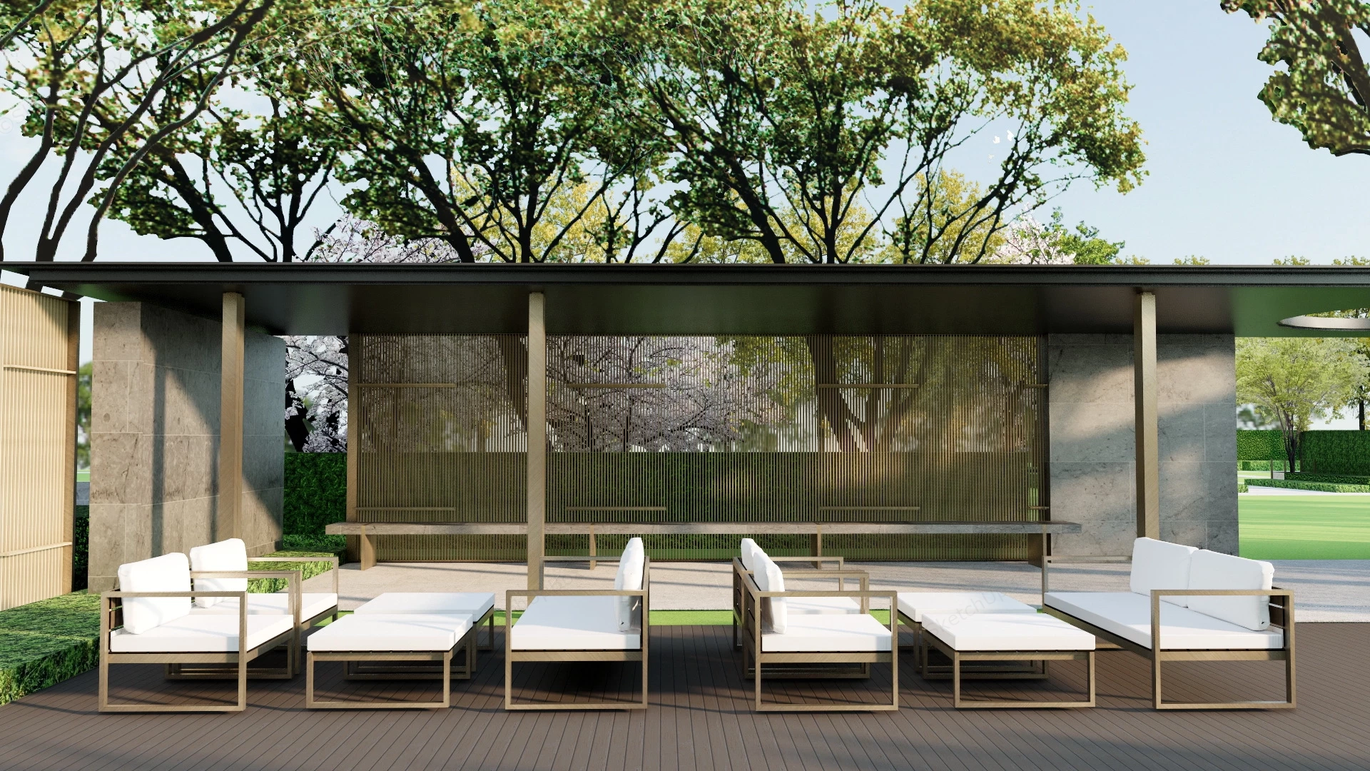 Garden Furniture Outdoor Pavilion sketchup model preview - SketchupBox