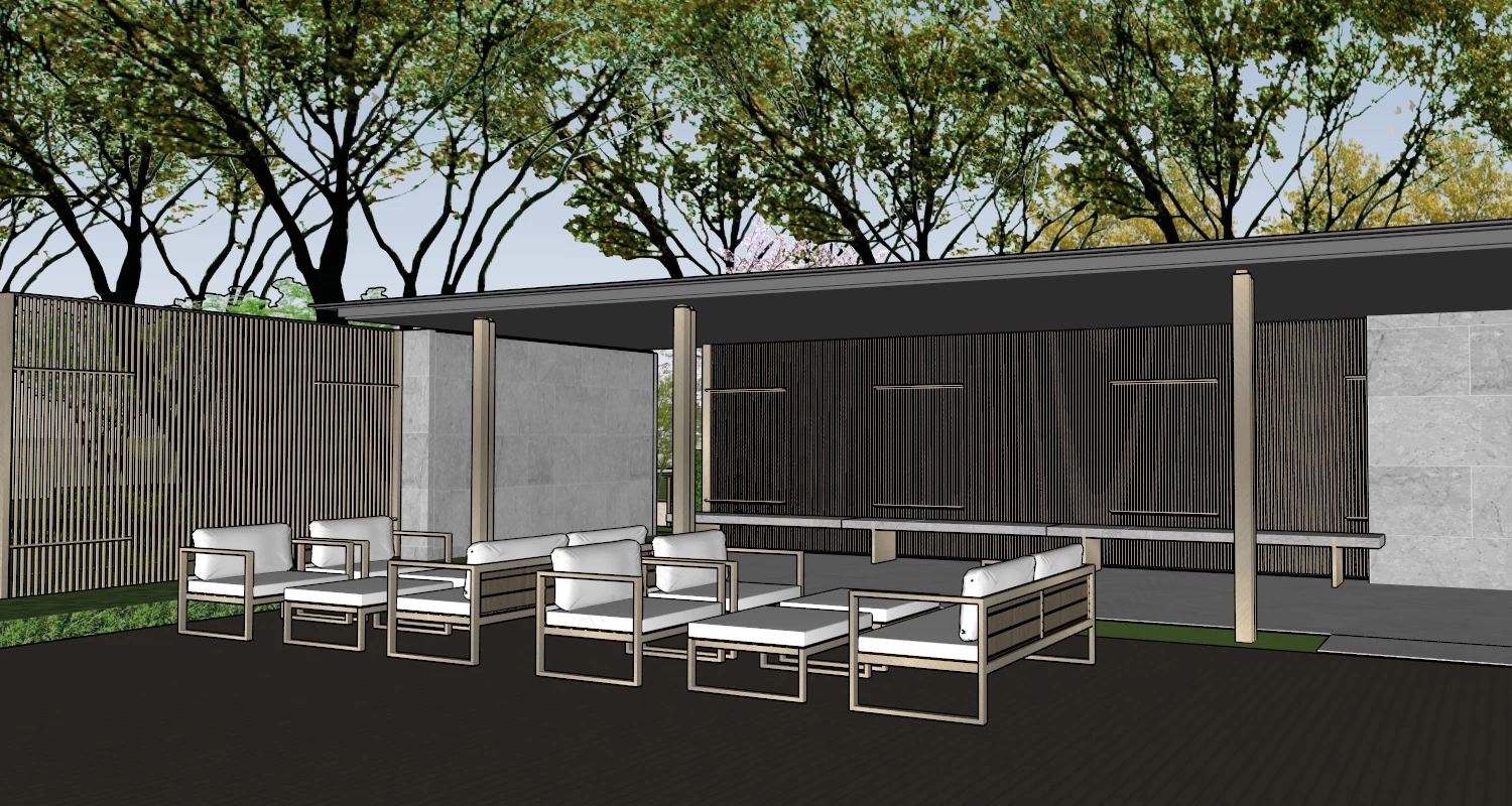 Garden Furniture Outdoor Pavilion sketchup model preview - SketchupBox